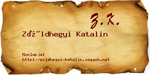 Zöldhegyi Katalin névjegykártya